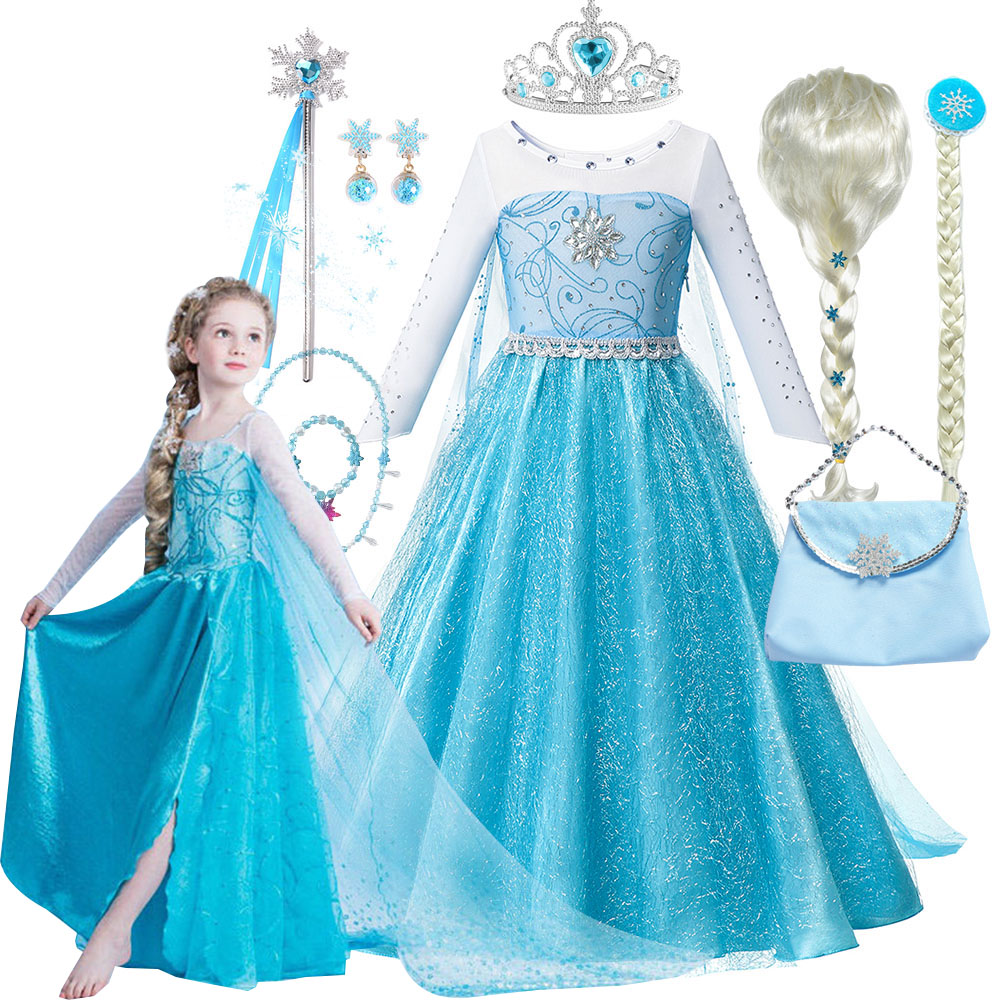 Baby Clothing Dresser - Costume da principessa Elsa per bambina,